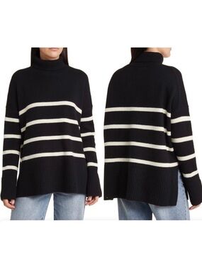 Nordstrom Signature Stripe
CashmereTurtleneck Sweater size S